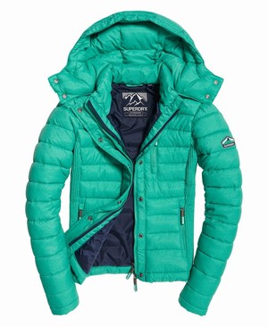 Superdry Fuji Slim Double Cipzár Hooded Női Kabát Menta | DBMLT9036